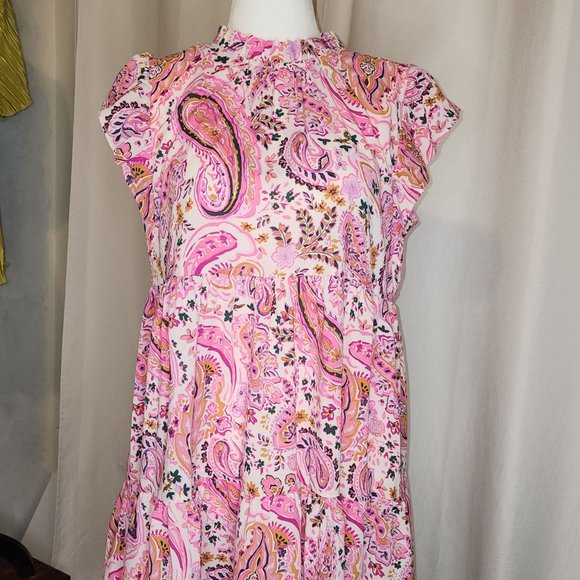 Jodifl Los Angeles Dresses & Skirts - #056a. NWT Floral Paisley Sleeveless Tiered Babydoll Dress-Jodifl Los Angeles